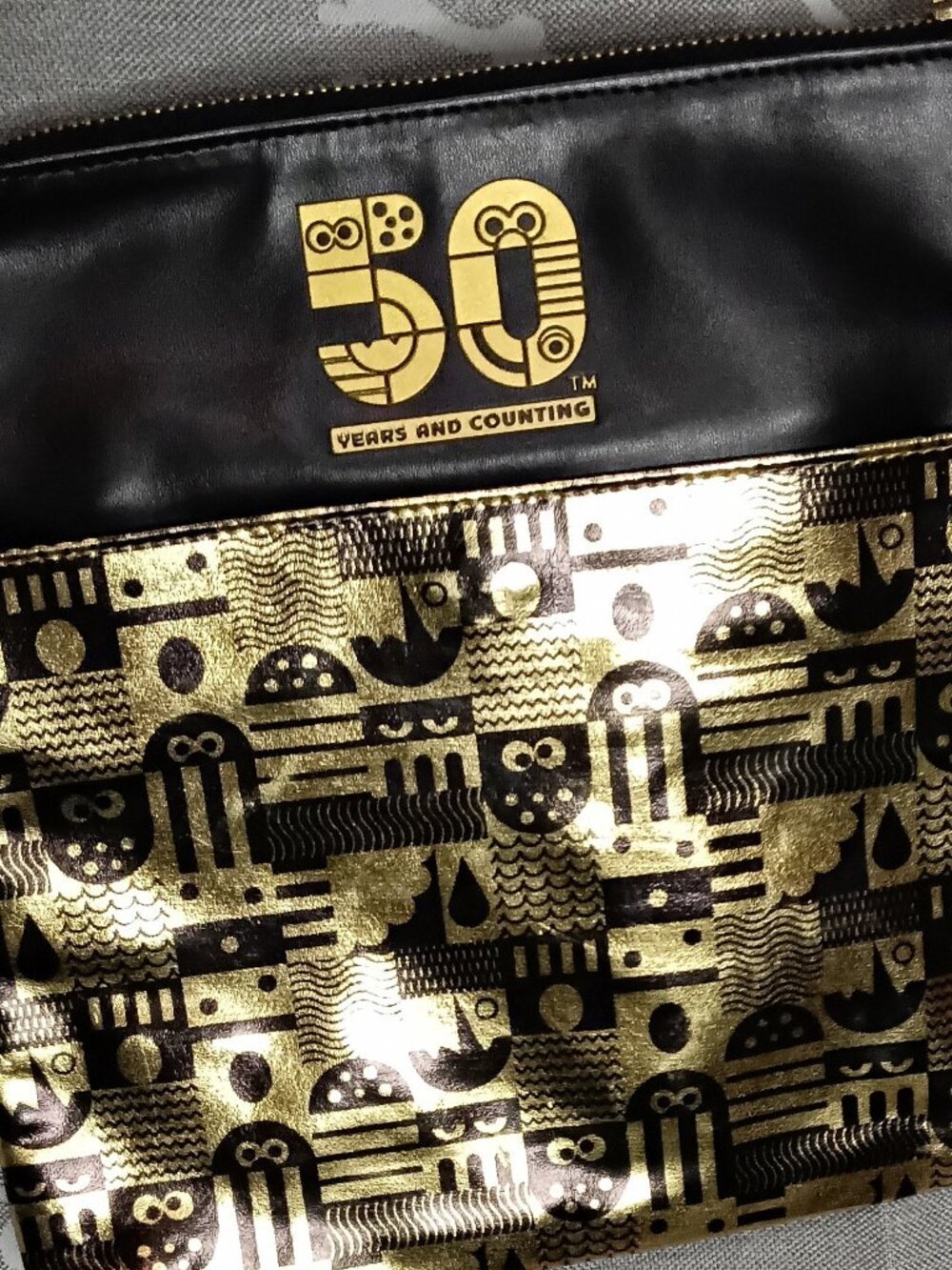 Sesame Street 50th Anniversary Gold & Black Crossbody Bag - Rare Collector’s Bag